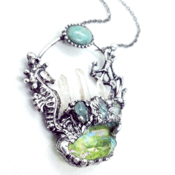 Crystal necklace statement piece
